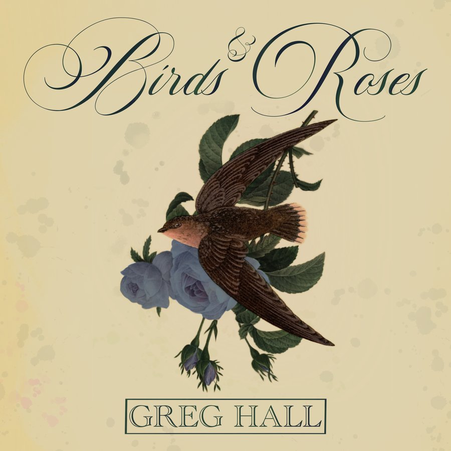 Birds & Roses EP cover — vintage bird and blue roses illustration
